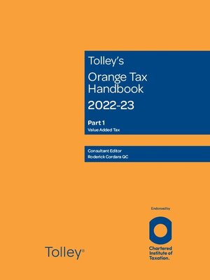 cover image of Tolley's Orange Tax Handbook